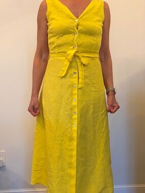 120% Lino summer dress , It 42, but runs small , us 4